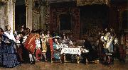Jean Leon Gerome Louis XIV and Moliere oil on canvas